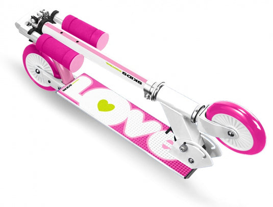 Skids control Vouwstep Love voetrem meisjes roze