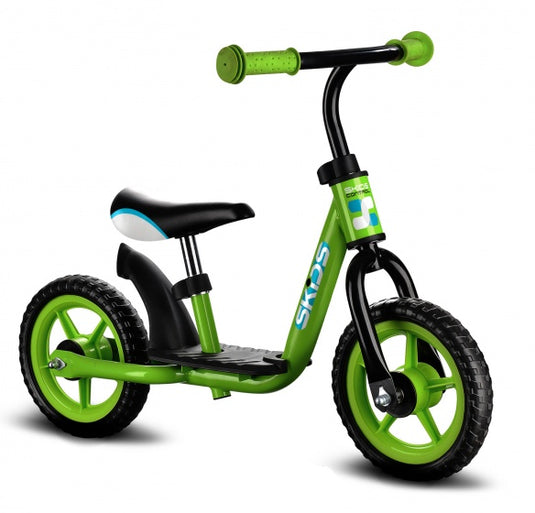 loopfiets 10 Inch Junior Groen Zwart