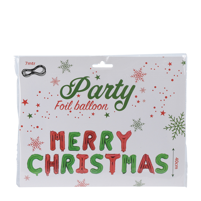 Afbeelding laden in galerijviewer, Slinger ballon folie merry christmas 40cm
