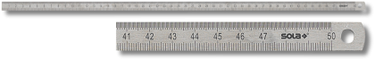 Sola buigbare lineaal 150x13x0,5mm rvs lss150, dubbelzijdige maatverdeling mm cm - 56103001 - 56103001