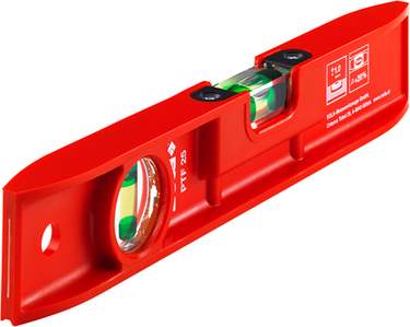 Sola kunststof waterpas ptf25 25cm 2 libellen 1,00mm m rood - 01412201