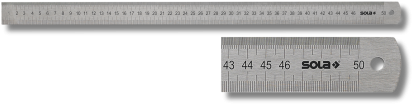 Sola stalen lineaal 300x30x1mm rvs lsb300, dubbelzijdige maatverdeling mm cm - 56104201 - 56104201