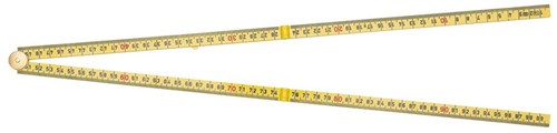Sola tim. duimstok kunststof1mtr 4-ledig geel, geel, eg-klasse 3 hk1 4g12 (g59-1-4-12) - 53035101 - 53035101