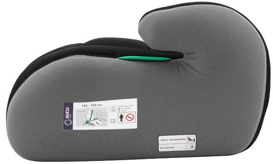 Sparco F100KI zitverhoger i-Size 125-150 cm zwart grijs