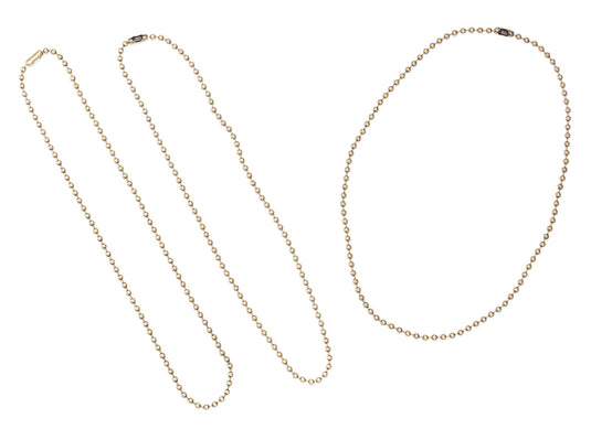 Darice • signed sealed remembered ball chain 457x3mm x3 ant. brass