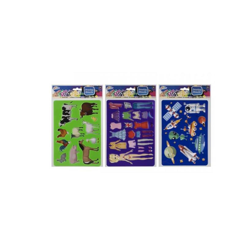 Afbeelding laden in galerijviewer, Grafix tekensjablonen stencils pak a 2 stuks 32x21,5cm
