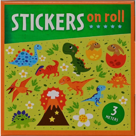Stickers op rol 3 meter stickerrol, 12 verschillende stickers