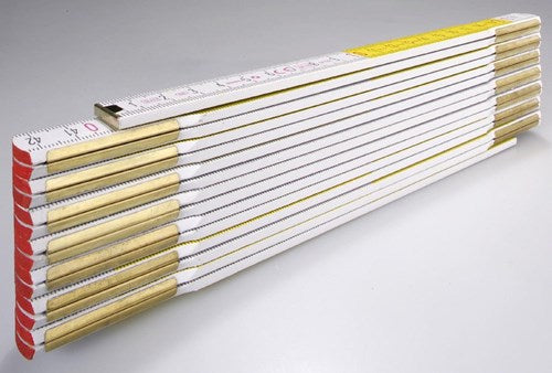 Stabila duimstok, 617 11 wit geel hout 3m - 01231