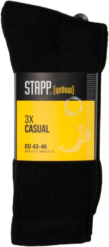 Afbeelding laden in galerijviewer, Stapp yellow casual 3-pack sokken 4400 | 699 zwart | maat 42 - 38.134.002.01
