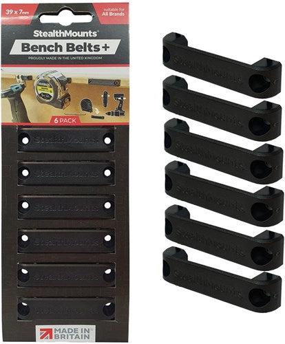 Afbeelding laden in galerijviewer, Stealthmounts bankriem | zwart | 6 stuks - bb-pl-blk-6
