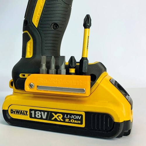 Stealthmounts bithouder voor dewalt | geel | 2 stuks - bh-dw-ylw-2