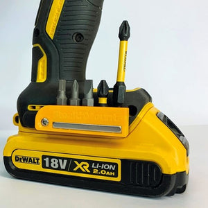 Stealthmounts bithouder voor dewalt | geel | 2 stuks - bh-dw-ylw-2