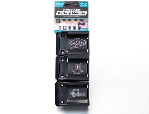 Afbeelding laden in galerijviewer, Stealthmounts bm-mk12-blk-6 accuhouders voor makita 12v cxt | zwart | 6 stuks - bm-mk12-blk-6
