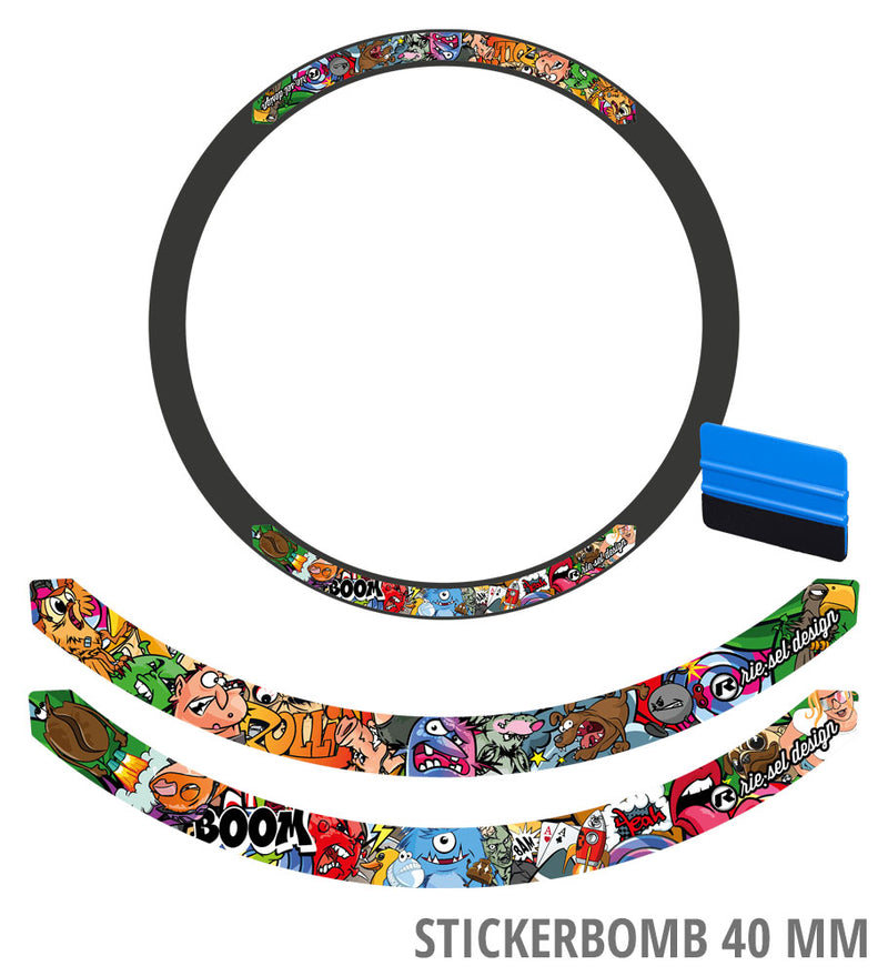 Afbeelding laden in galerijviewer, Rie:sel design rim decal set 40mm
