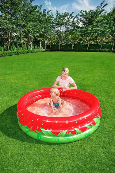 Bestway zwembad 3-rings aardbei 160x38cm