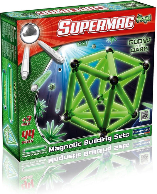 Selecta supermag - maxi glow 44 delige magnetenset