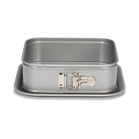 Patisse springvorm vierkant 24 cm staal zilver- cakevorm