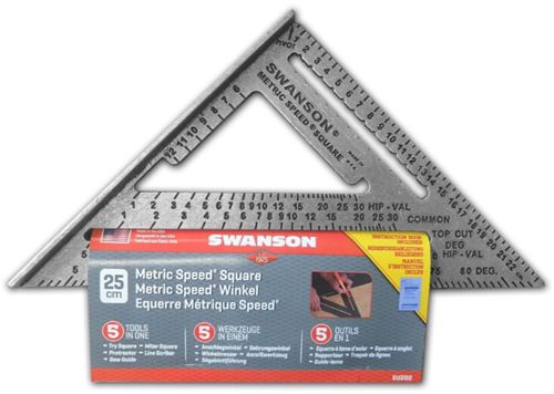 Afbeelding laden in galerijviewer, Enzo swanson 25 cm metrische speed square w bl - eu202

