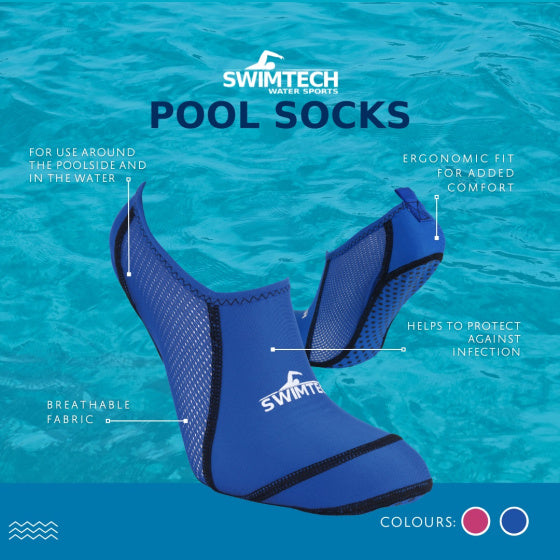 Afbeelding laden in galerijviewer, Swimtech Zwemsokken Kind Blauw maat 33-37
