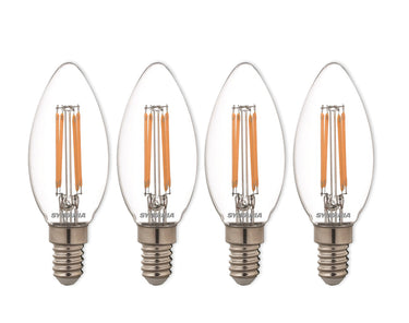 Sylvania ledlamp - e14 - 470 lm - kaars - helder - 4 stuks