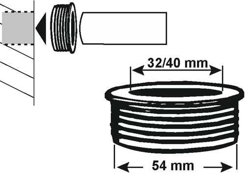 Afbeelding laden in galerijviewer, Cornat rubbernippel reductie 54mm - 32 40 - t318508
