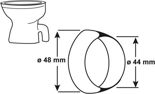 Afbeelding laden in galerijviewer, Cornat buitenverbinding wc 44mm 48mm - t360299
