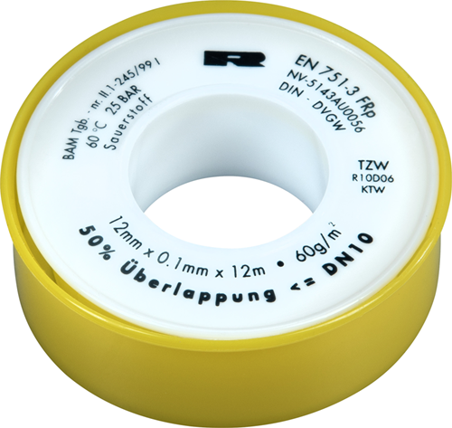 Afbeelding laden in galerijviewer, Cornat teflon lint 12x0.1mm (12m) gas - t380700
