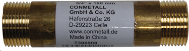 Cornat messing ms buisnippel mm 3 4 100mm - t396908