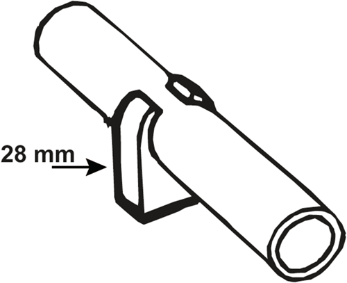 Cornat enkele clip koperbuis 28mm (2st) - t560406