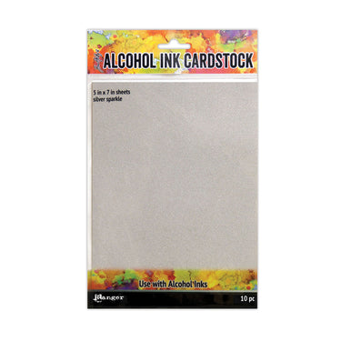 Ranger ink ranger • tim holtz alcohol inkt karton zilver glitter