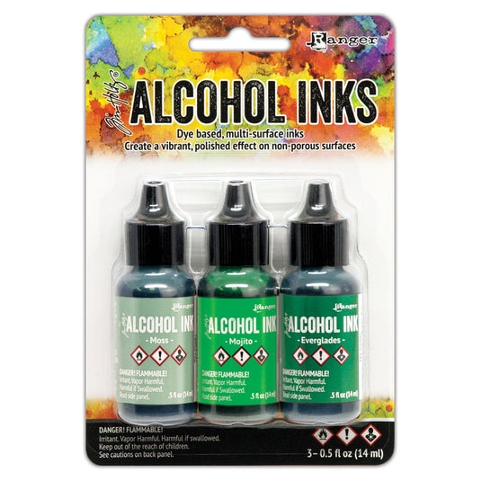 Ranger ink ranger • tim holtz alcohol inks moss, mojito everglades 14ml