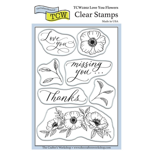 The crafter's workshop • stamp set ik hou van je bloemen 4x6