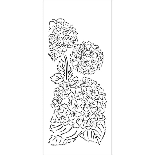 The crafter's workshop • slimline stencil hydrangea bouquet 10,16x22,86cm