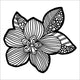 The crafter's workshop • stencil flower blossom 30,5x30,5cm
