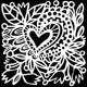 The crafter's workshop • stencil botanical heart 30,5x30,5cm