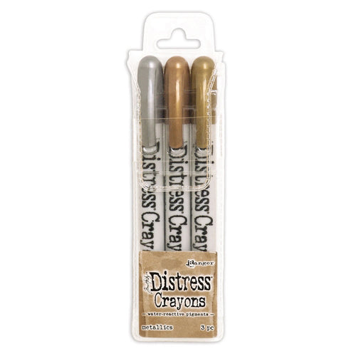 Ranger ink ranger • tim holtz distress crayons set metallics 3st.