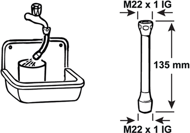 Cornat slang-spaarregelaar m22vxm22v ch - tec307597