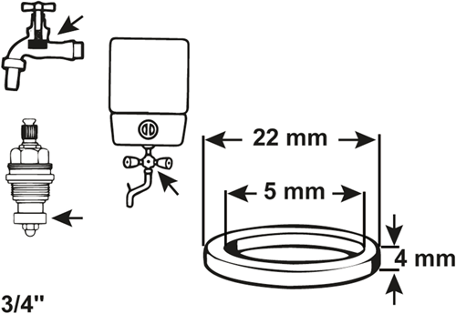Afbeelding laden in galerijviewer, Cornat dichting boiler 3 4 22mm (2st) - tec380223
