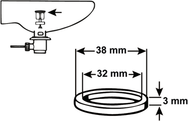 Cornat dichting o-ring 32x3mm afvoerplug - tec380243