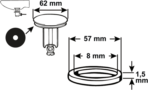 Afbeelding laden in galerijviewer, Cornat dichting gummi d62mm voor tec317411 - tec380245
