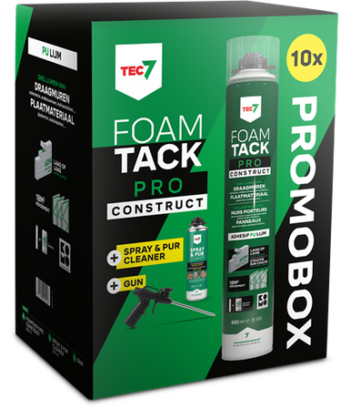 Tec7 combipack foamtack pro construct | 880 ml | 10x foamtack pro - 670996000