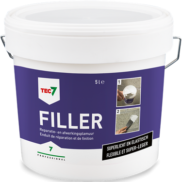 Tec7 filler emmer alles-in-één vulmiddel en afwerkingsplamuur 5l - 601005000