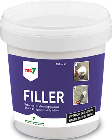 Tec7 filler pot alles-in-één vulmiddel en afwerkingsplamuur 750ml - 601075000