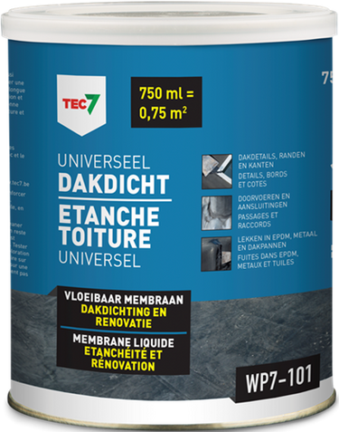 Tec7 wp7-101 universeel dakdicht blik 750ml - 602460000