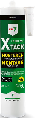 Tec7 x-tack patroon snelle montagekit 290ml zwart - 534515000