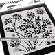 Carabelle studio • stencil square 15,2cm mehendi floral
