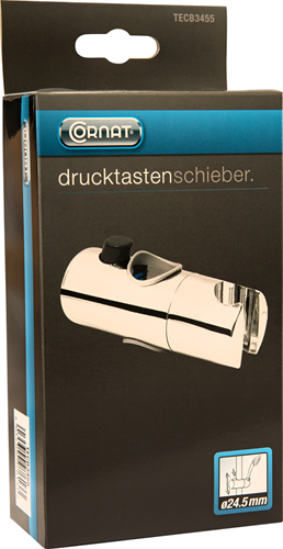 Afbeelding laden in galerijviewer, Cornat glijpin voor douchestang 24,5mm ch - tecb3455
