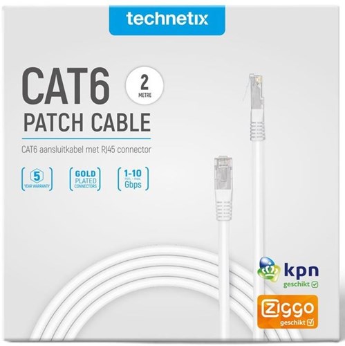 Afbeelding laden in galerijviewer, Enzo technetix patchkabel utp cat6 2m wit - 2077000
