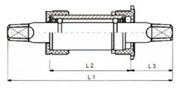Tecora e trapas 107mm italiaans 36x24tpi, alu cup