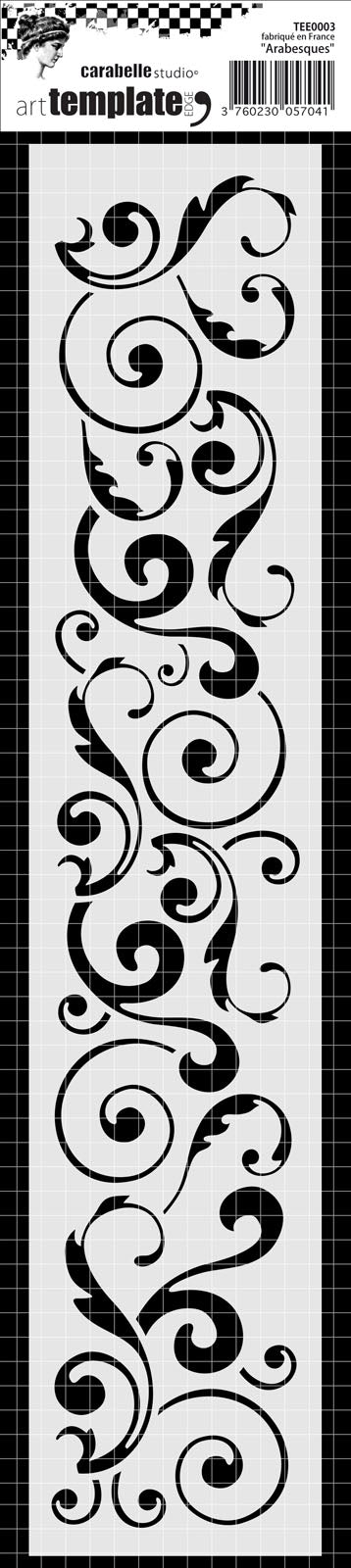 Carabelle studio • template edge 6x29cm arabesques